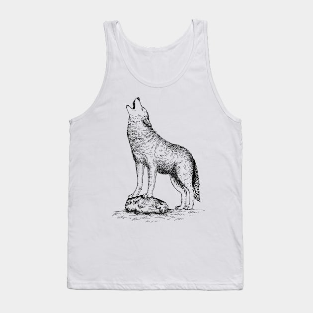 Howling Wolf Tank Top by illucalliart